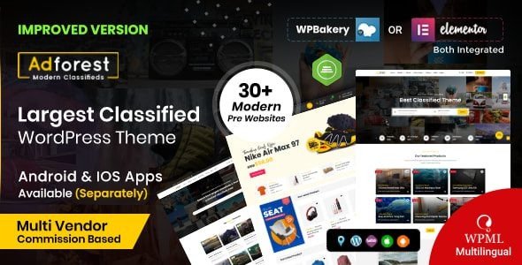 AdForest 5.1.9 – Classified Ads WordPress Theme
